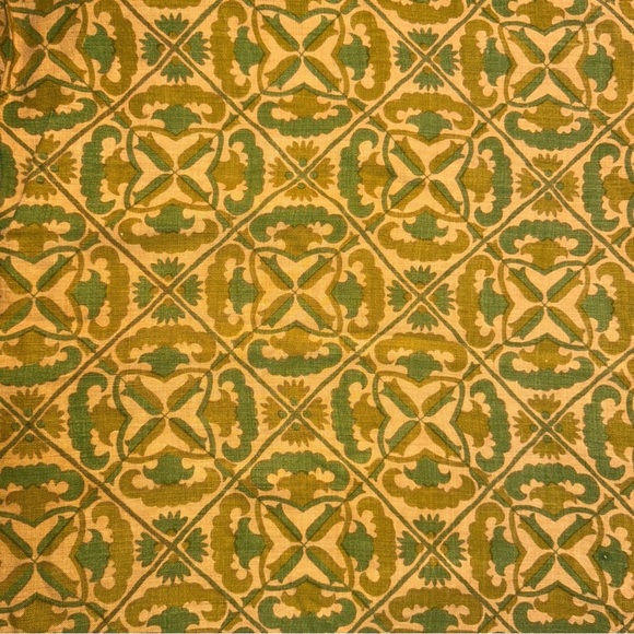 Source Unknown Other - Vintage 1970’s Olive Green Harvest Yellow Tablecloth 28” Square
